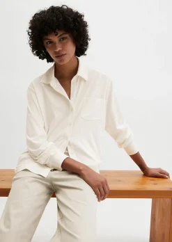 Jersey-Bluse loose aus LENZING™ ECOVERO™