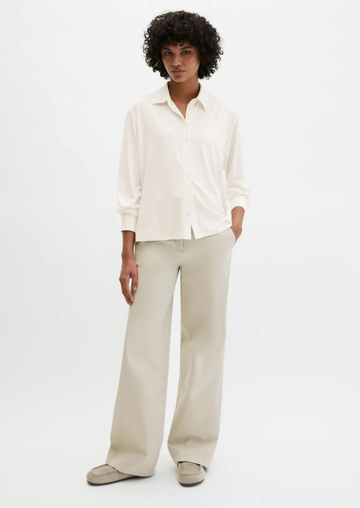 Jersey-Bluse loose aus LENZING™ ECOVERO™