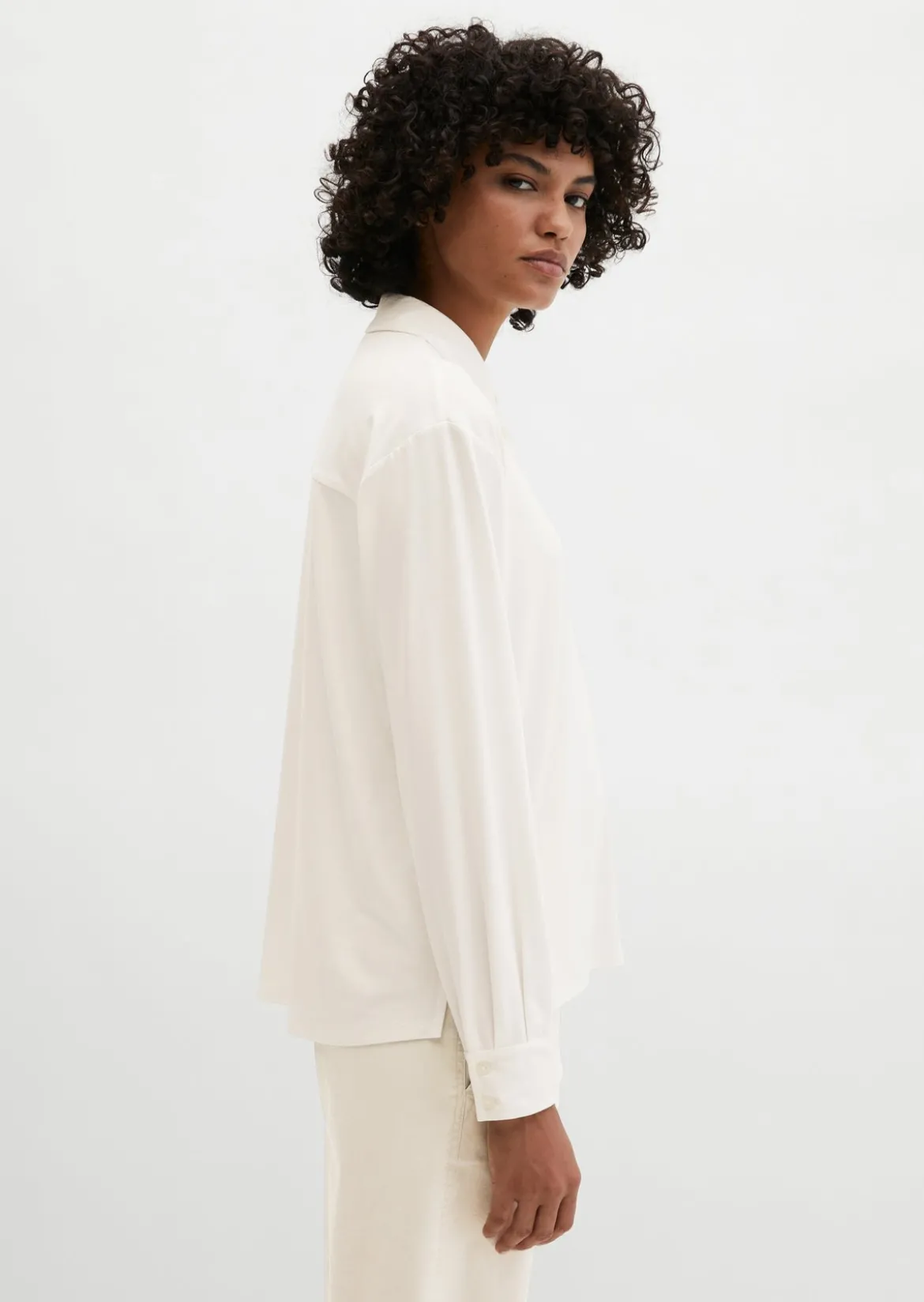 Jersey-Bluse loose aus LENZING™ ECOVERO™