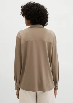 Jersey-Bluse loose aus LENZING™ ECOVERO™