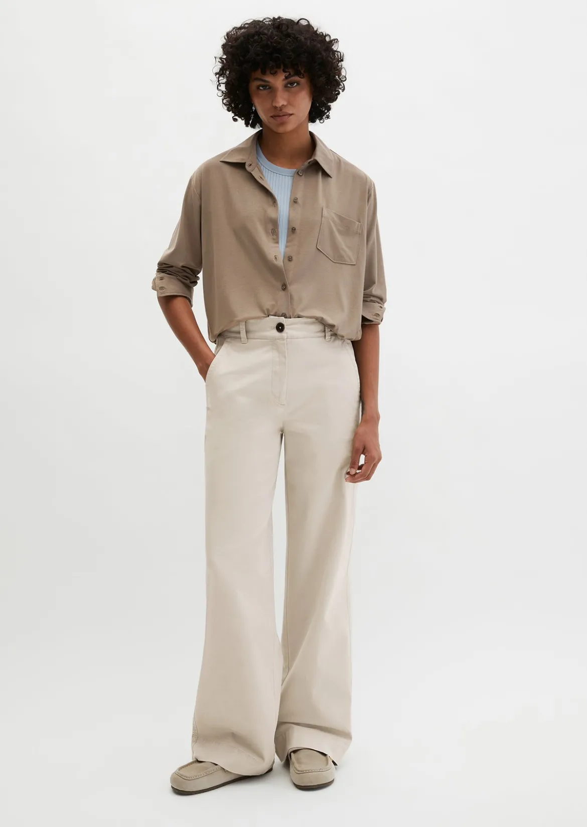 Jersey-Bluse loose aus LENZING™ ECOVERO™