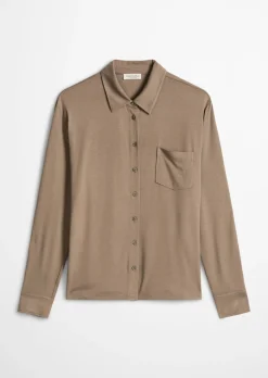 Jersey-Bluse loose aus LENZING™ ECOVERO™