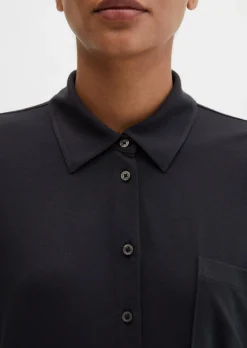 Jersey-Bluse loose aus LENZING™ ECOVERO™