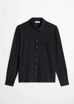 Jersey-Bluse loose aus LENZING™ ECOVERO™