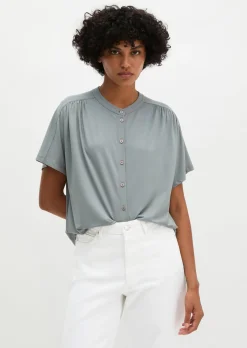 Jerseybluse regular aus LENZING™ ECOVERO™