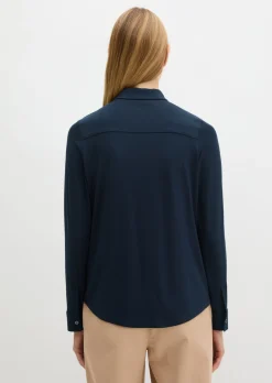 Jersey-Bluse regular aus LENZING™ ECOVERO™