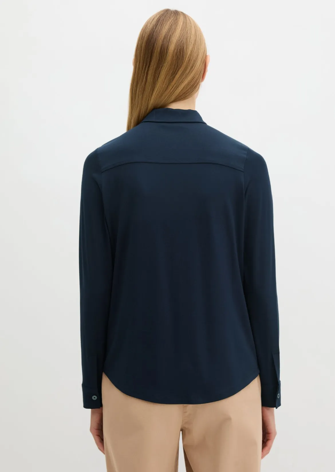 Jersey-Bluse regular aus LENZING™ ECOVERO™