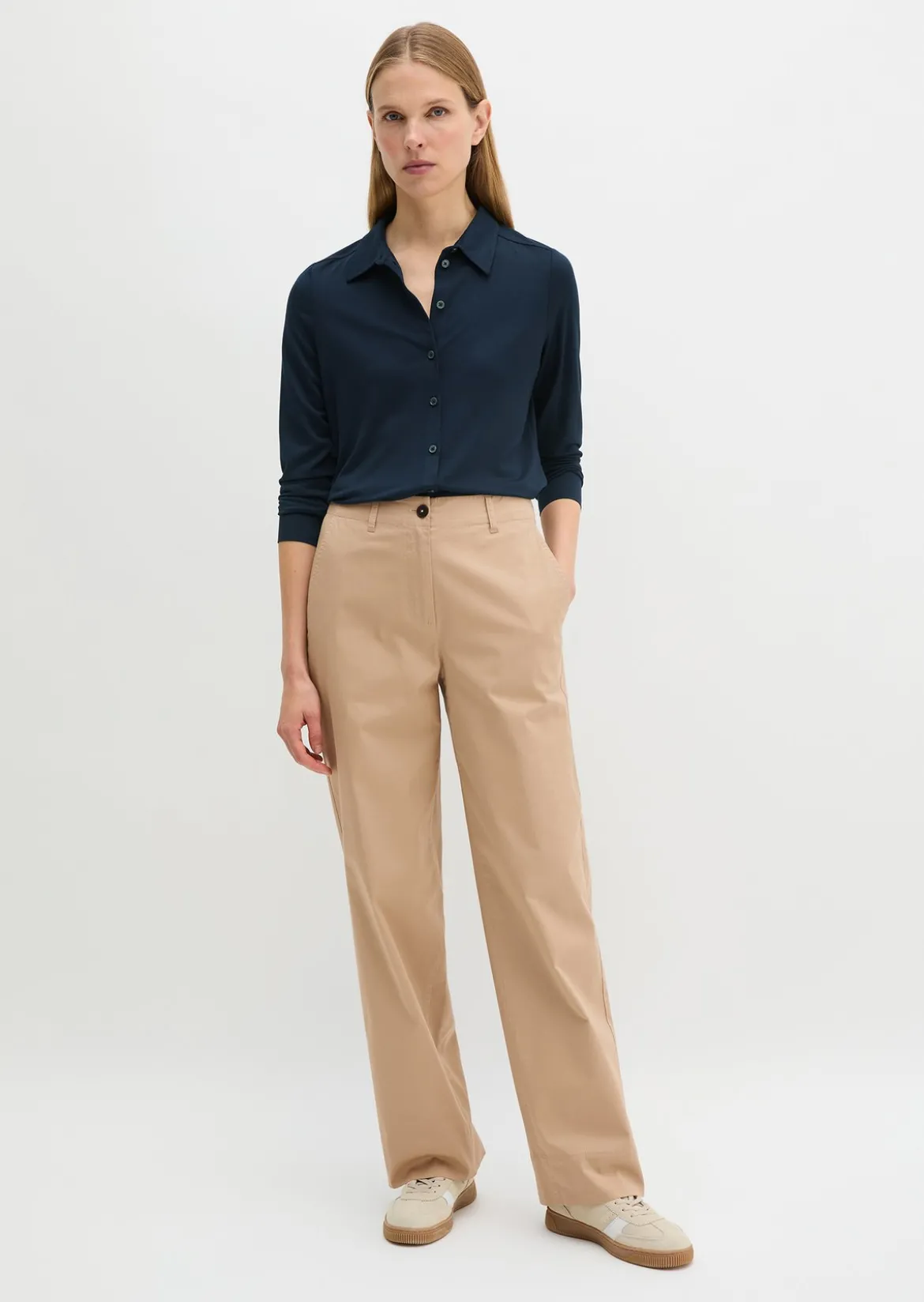 Jersey-Bluse regular aus LENZING™ ECOVERO™