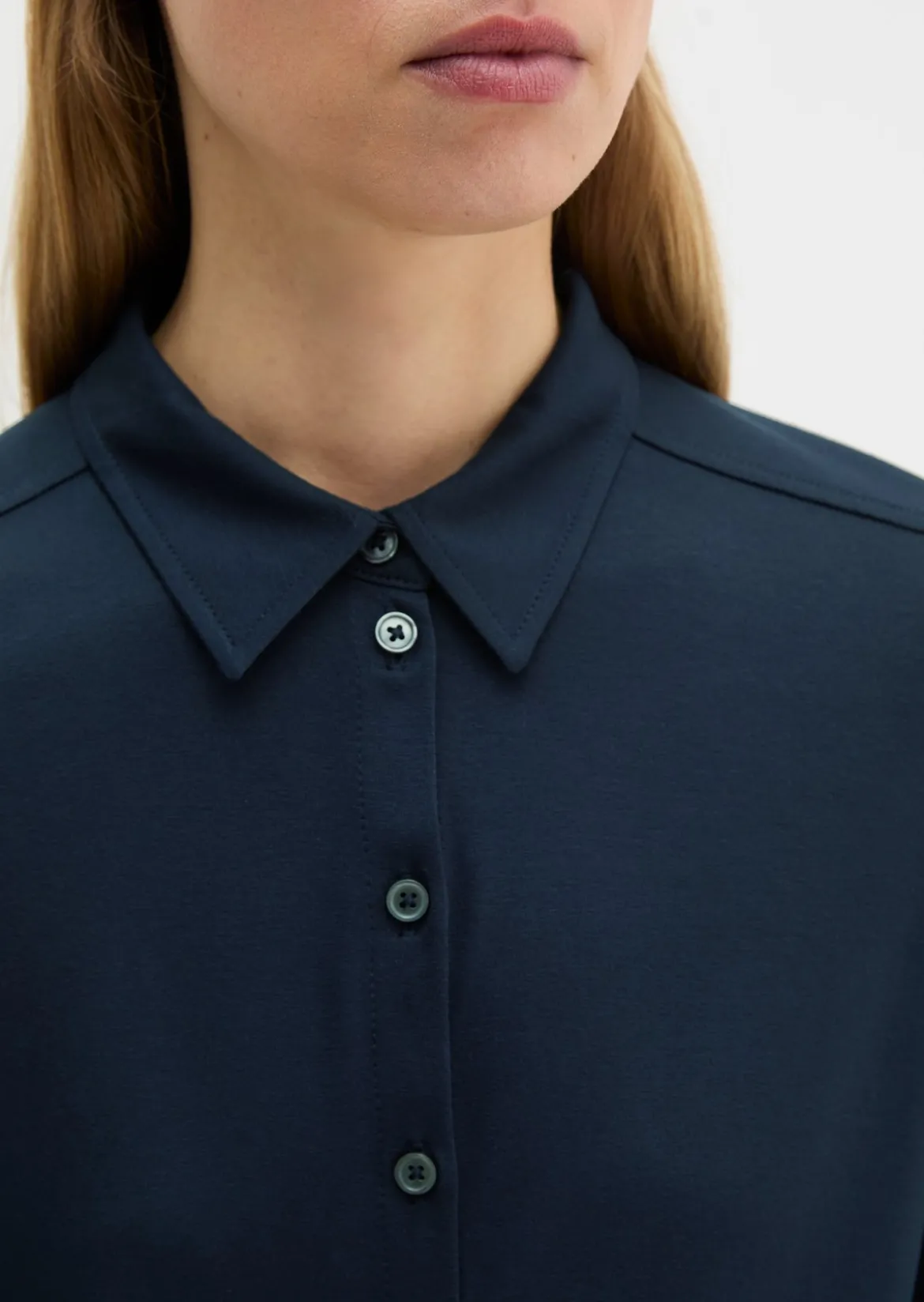 Jersey-Bluse regular aus LENZING™ ECOVERO™