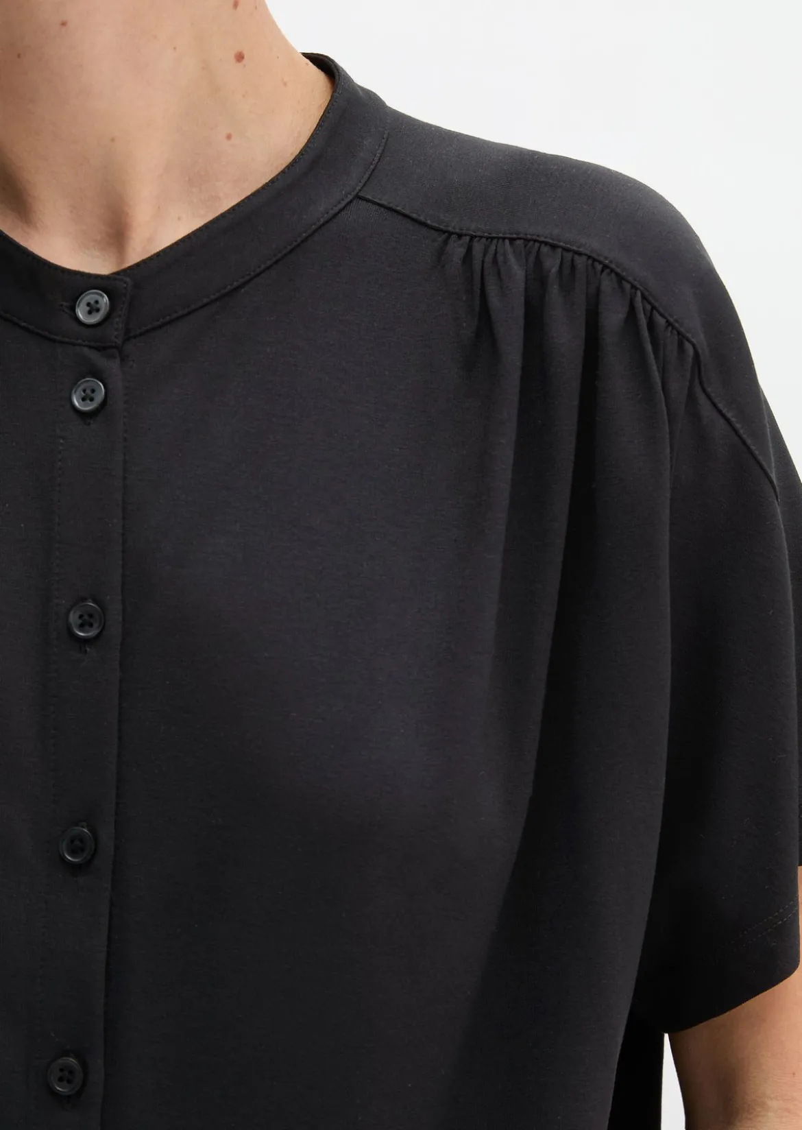 Jerseybluse regular aus LENZING™ ECOVERO™