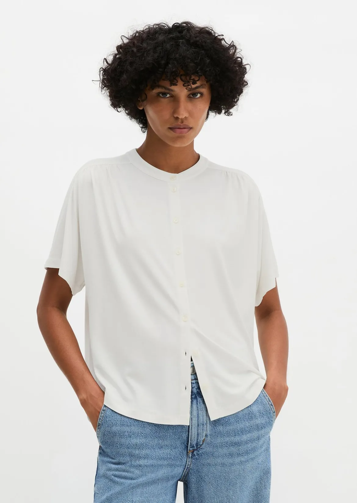 Jerseybluse regular aus LENZING™ ECOVERO™