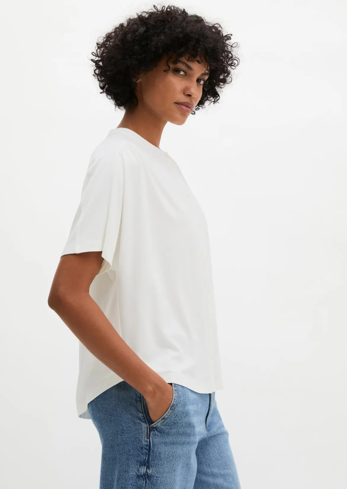 Jerseybluse regular aus LENZING™ ECOVERO™