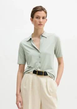 Jerseybluse regular aus LENZING™ ECOVERO™