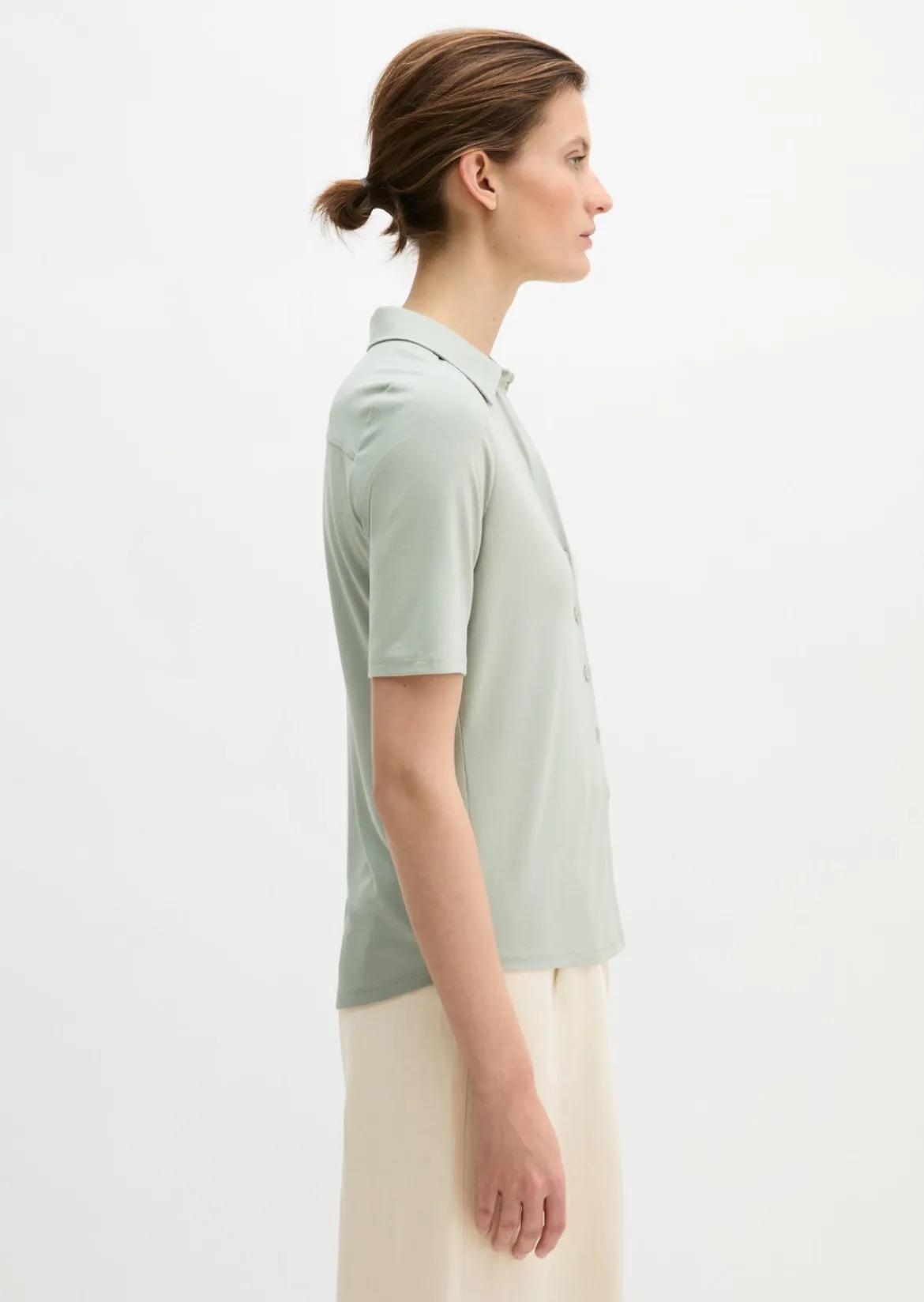 Jerseybluse regular aus LENZING™ ECOVERO™