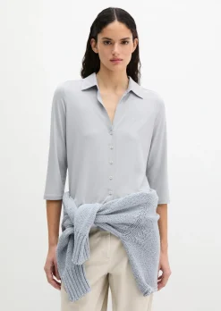 Jersey-Bluse regular aus LENZING™ ECOVERO™