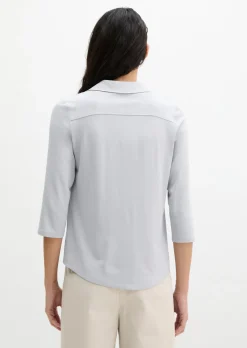Jersey-Bluse regular aus LENZING™ ECOVERO™