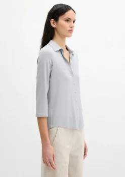 Jersey-Bluse regular aus LENZING™ ECOVERO™