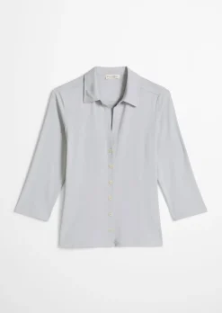 Jersey-Bluse regular aus LENZING™ ECOVERO™