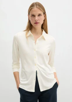 Jersey-Bluse regular aus LENZING™ ECOVERO™