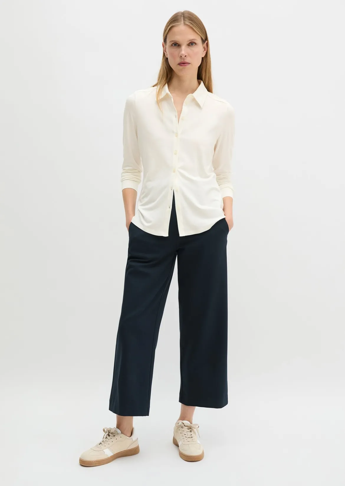 Jersey-Bluse regular aus LENZING™ ECOVERO™