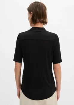 Jerseybluse regular aus LENZING™ ECOVERO™