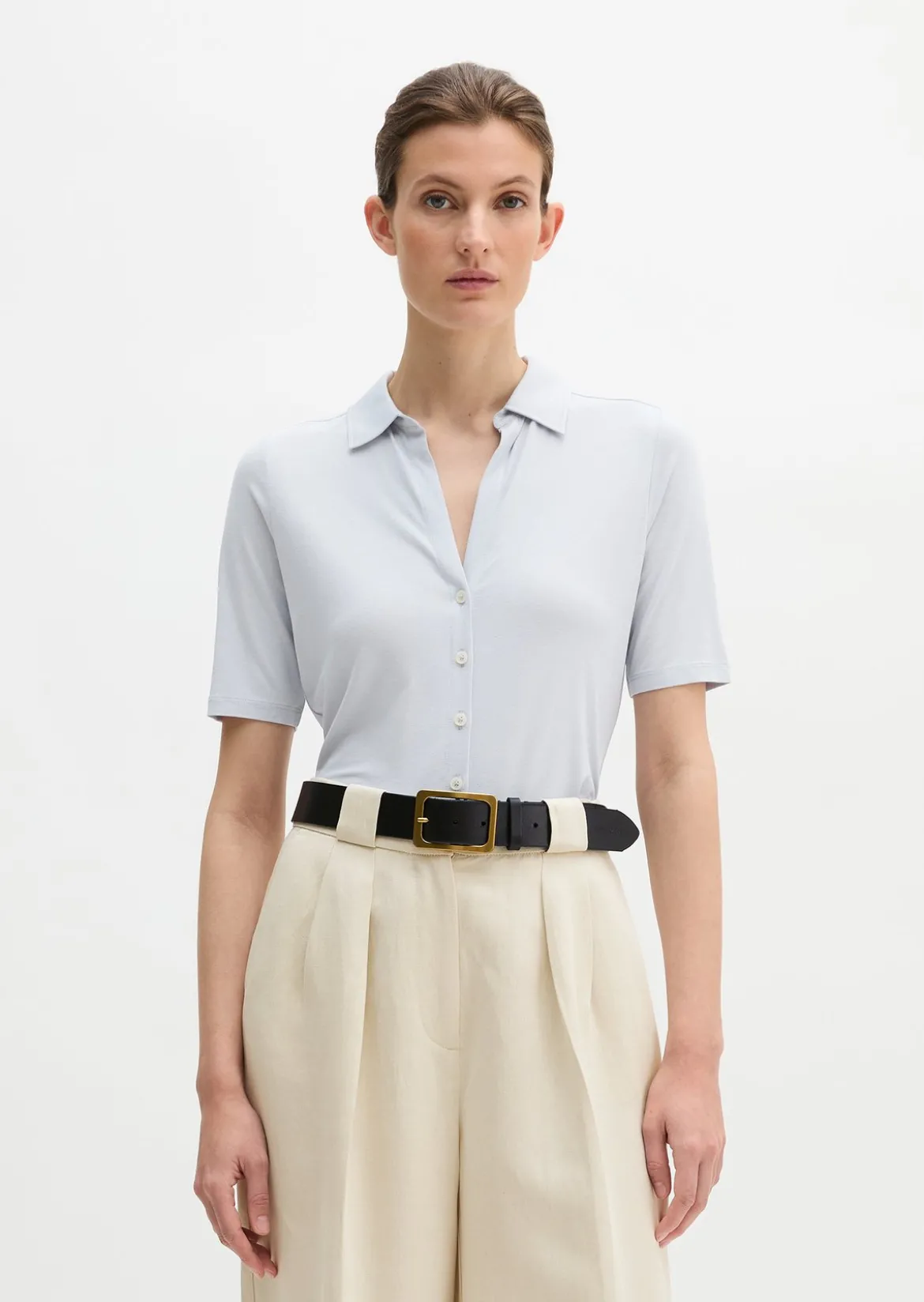 Jerseybluse regular aus LENZING™ ECOVERO™