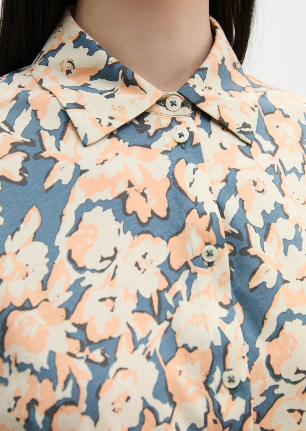 Jerseybluse regular aus leichtem Single Jersey