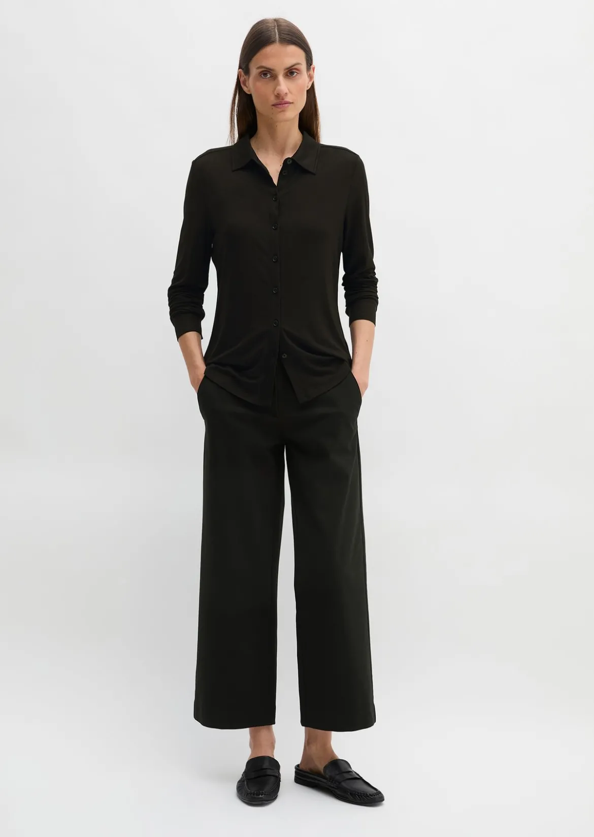 Jersey-Bluse regular aus LENZING™ ECOVERO™