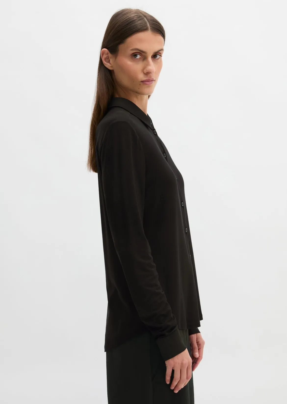 Jersey-Bluse regular aus LENZING™ ECOVERO™