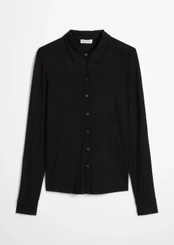 Jersey-Bluse regular aus LENZING™ ECOVERO™