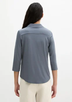 Jersey-Bluse regular aus LENZING™ ECOVERO™