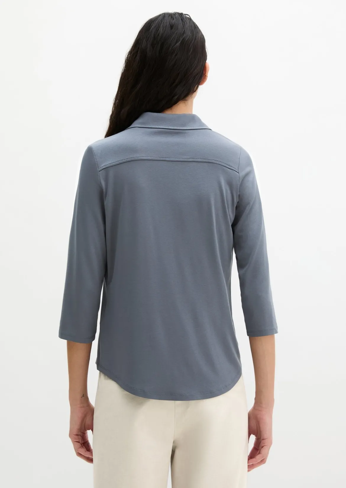 Jersey-Bluse regular aus LENZING™ ECOVERO™