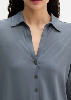 Jersey-Bluse regular aus LENZING™ ECOVERO™
