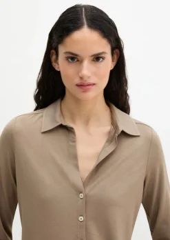 Jersey-Bluse regular aus LENZING™ ECOVERO™