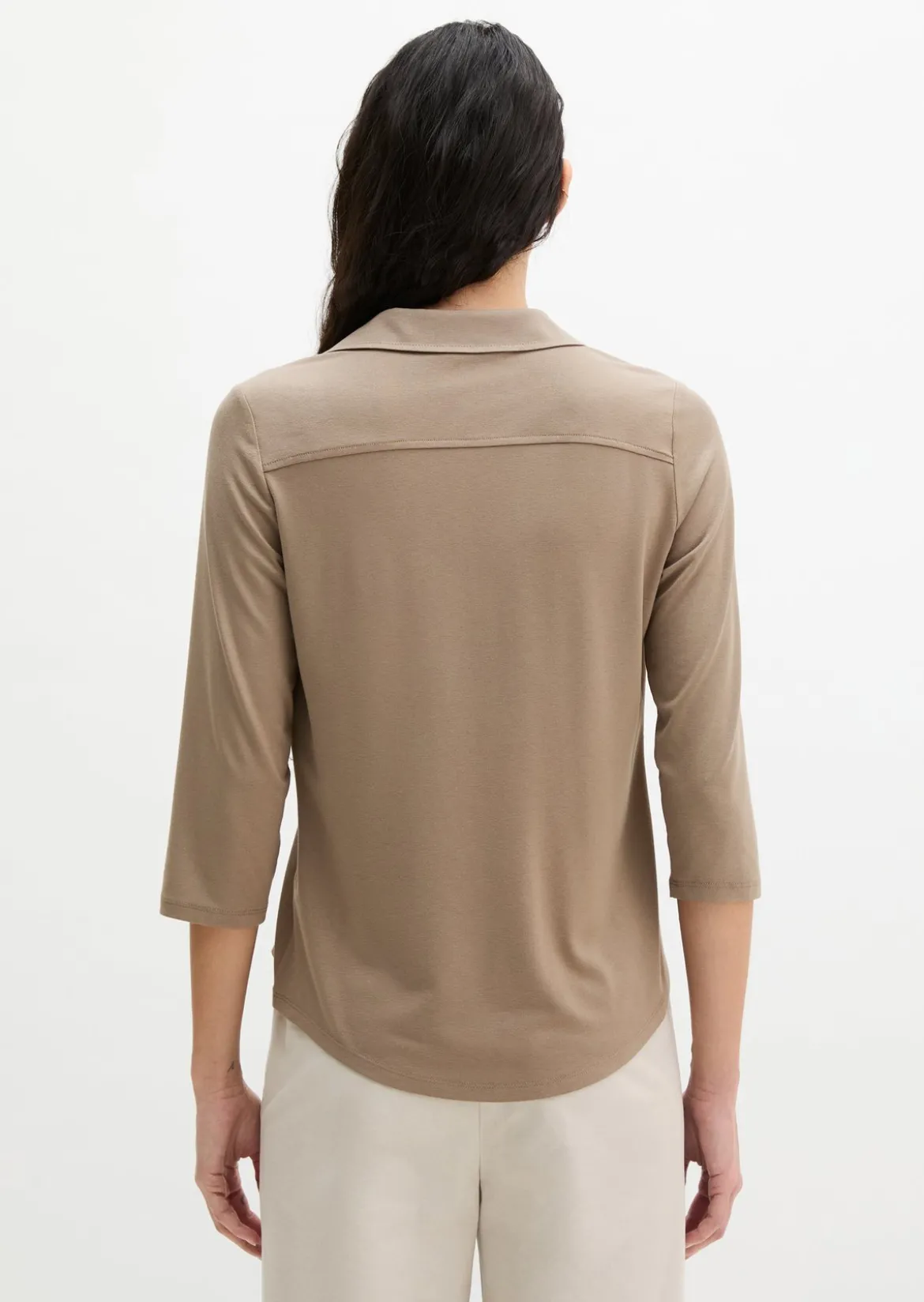 Jersey-Bluse regular aus LENZING™ ECOVERO™