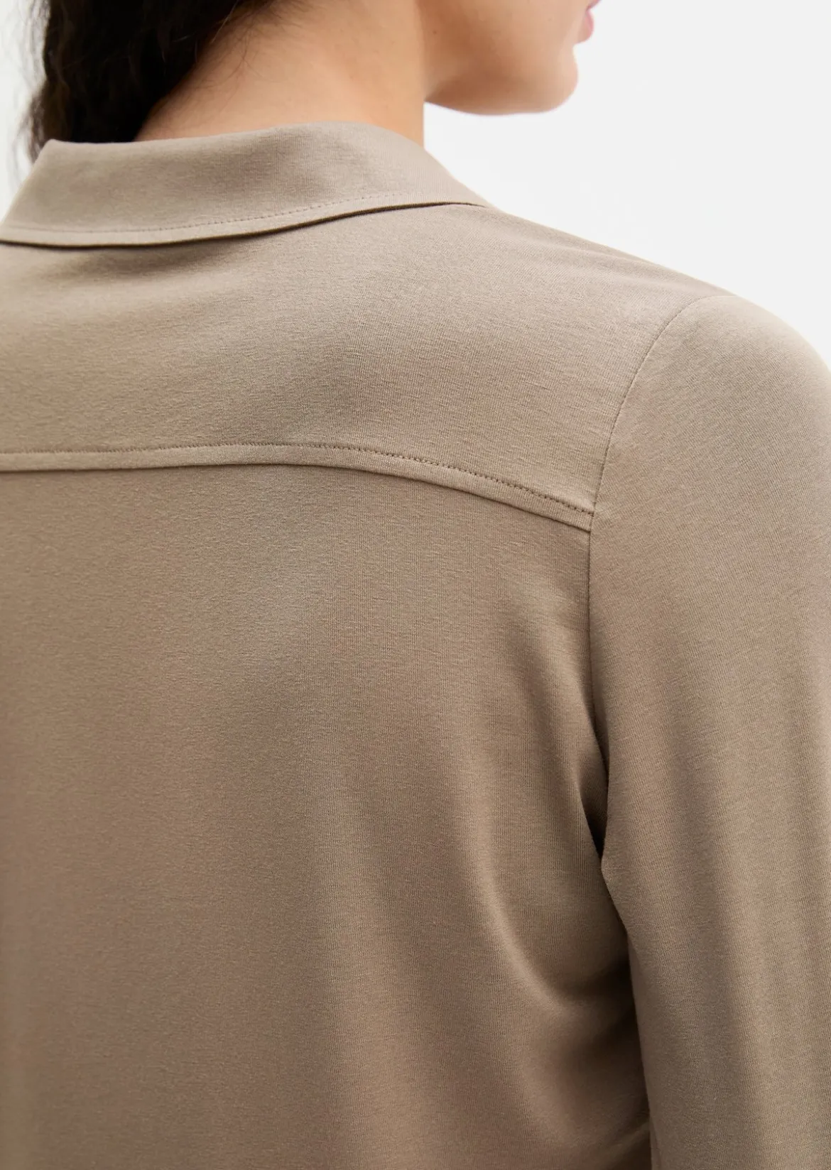 Jersey-Bluse regular aus LENZING™ ECOVERO™