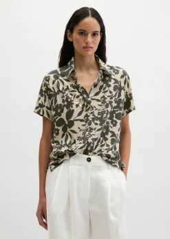 Jerseybluse regular aus leichtem Single Jersey