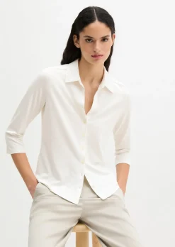 Jersey-Bluse regular aus LENZING™ ECOVERO™