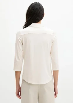 Jersey-Bluse regular aus LENZING™ ECOVERO™