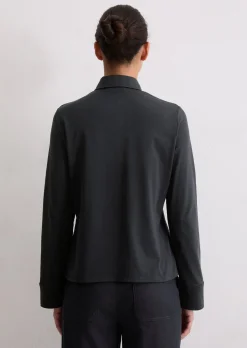 Jerseybluse regular aus Organic-Cotton-Stretch
