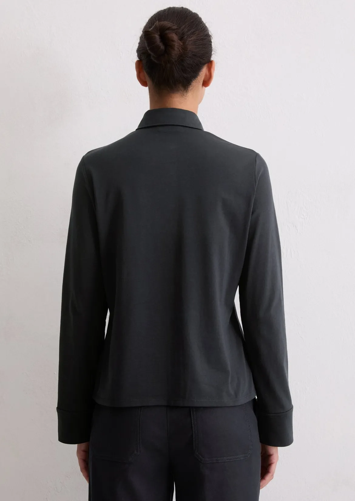 Jerseybluse regular aus Organic-Cotton-Stretch