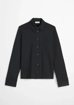 Jerseybluse regular aus Organic-Cotton-Stretch