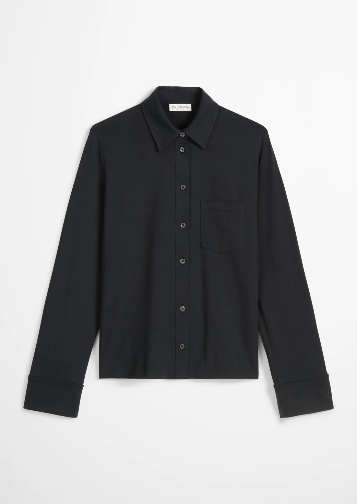 Jerseybluse regular aus Organic-Cotton-Stretch