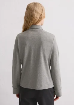 Jerseybluse regular aus Organic-Cotton-Stretch