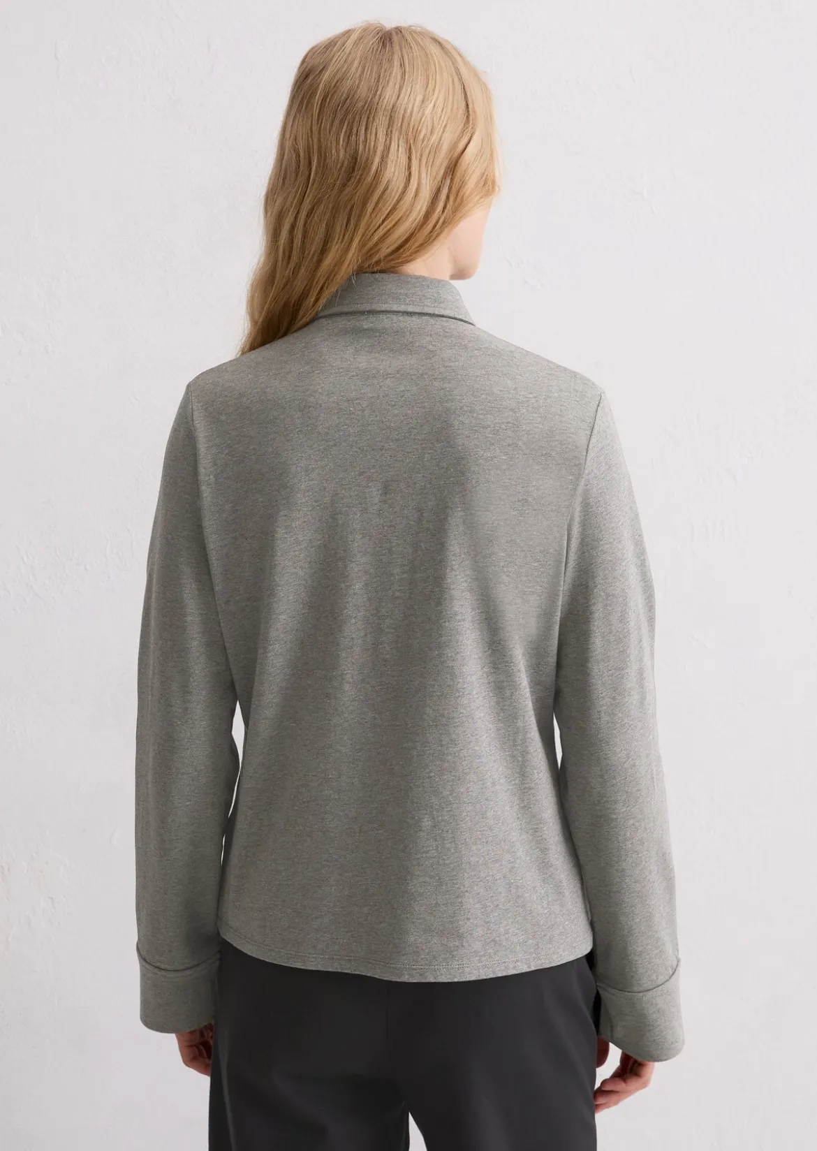 Jerseybluse regular aus Organic-Cotton-Stretch