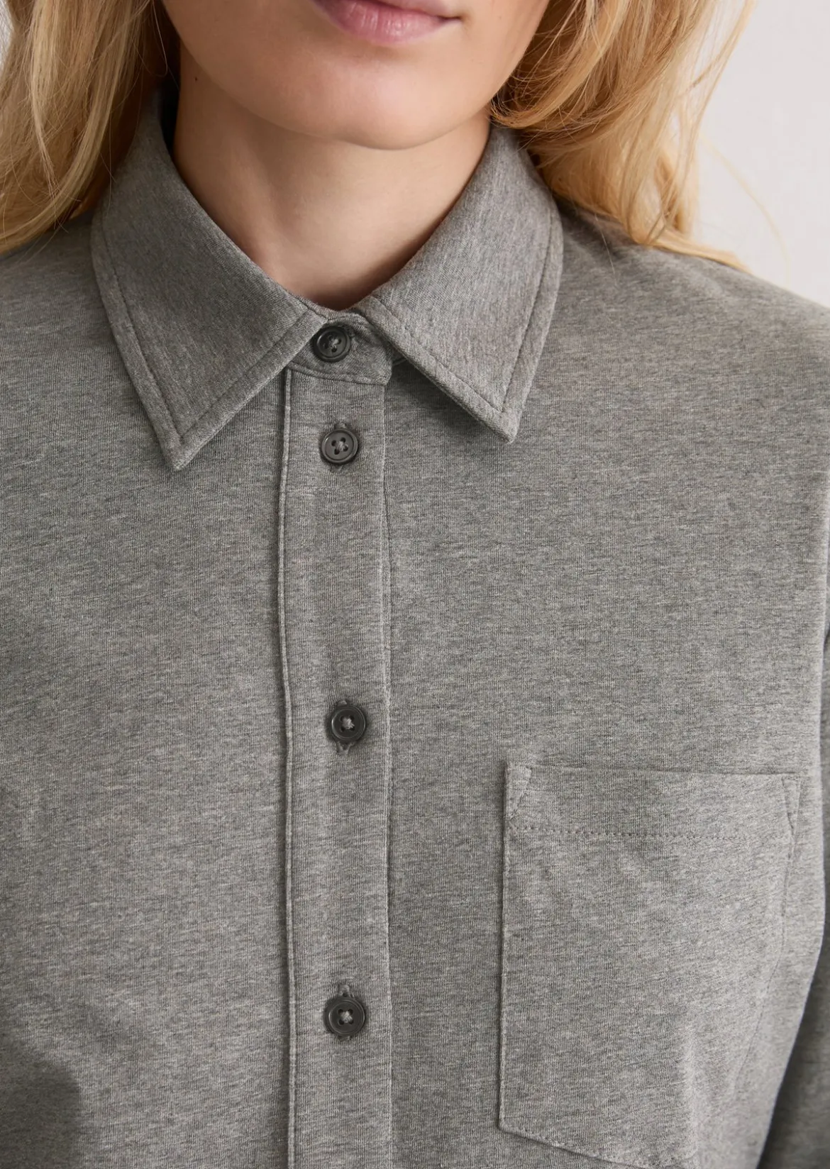 Jerseybluse regular aus Organic-Cotton-Stretch