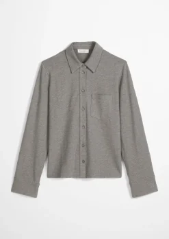 Jerseybluse regular aus Organic-Cotton-Stretch