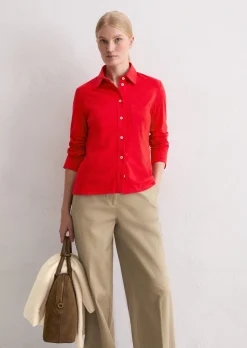 Jerseybluse regular aus Organic-Cotton-Stretch