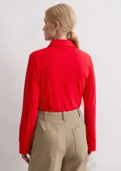 Jerseybluse regular aus Organic-Cotton-Stretch
