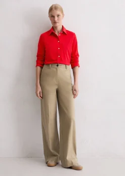 Jerseybluse regular aus Organic-Cotton-Stretch